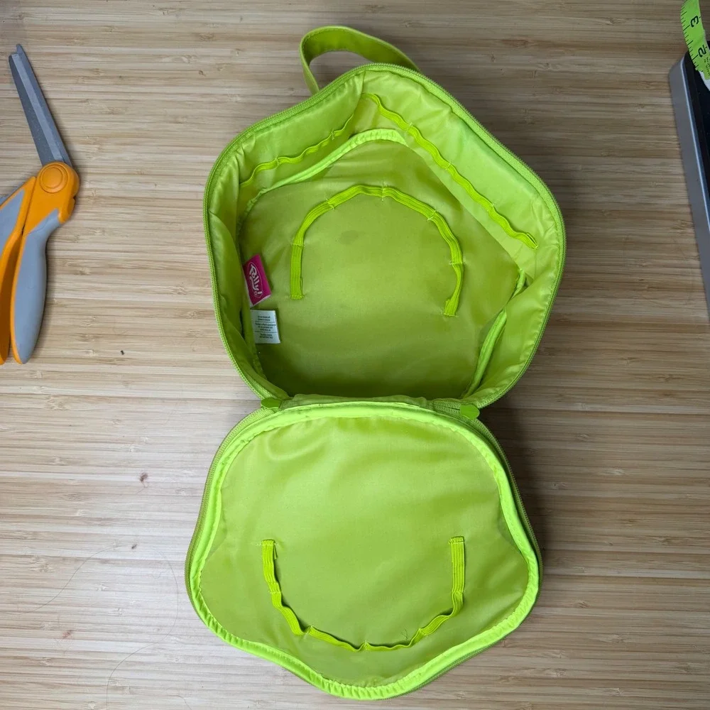 Vintage Polly Pocket Carrying Case Storage Bag Lime Green Purple Y2K 2003